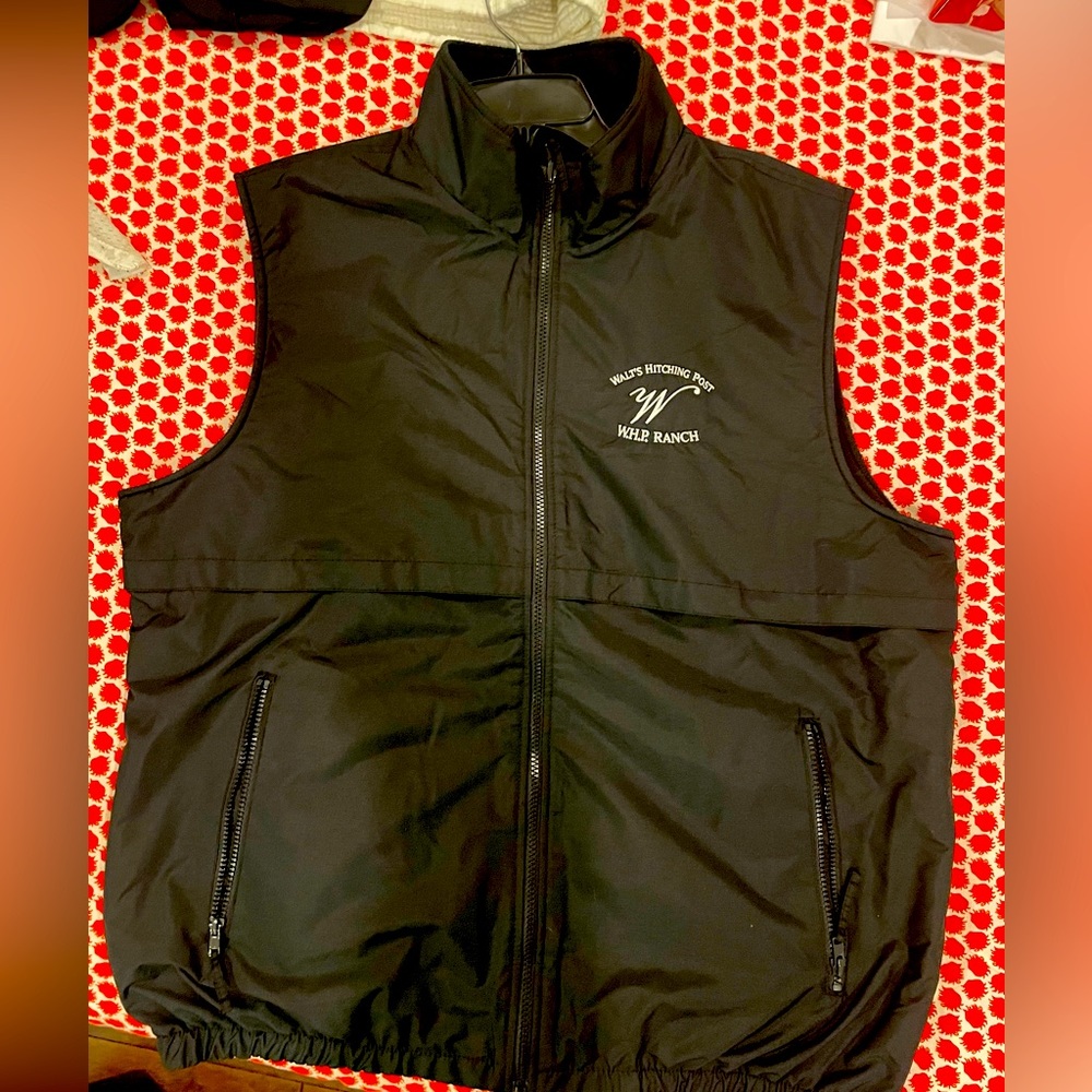Black fleece lined vest XL
